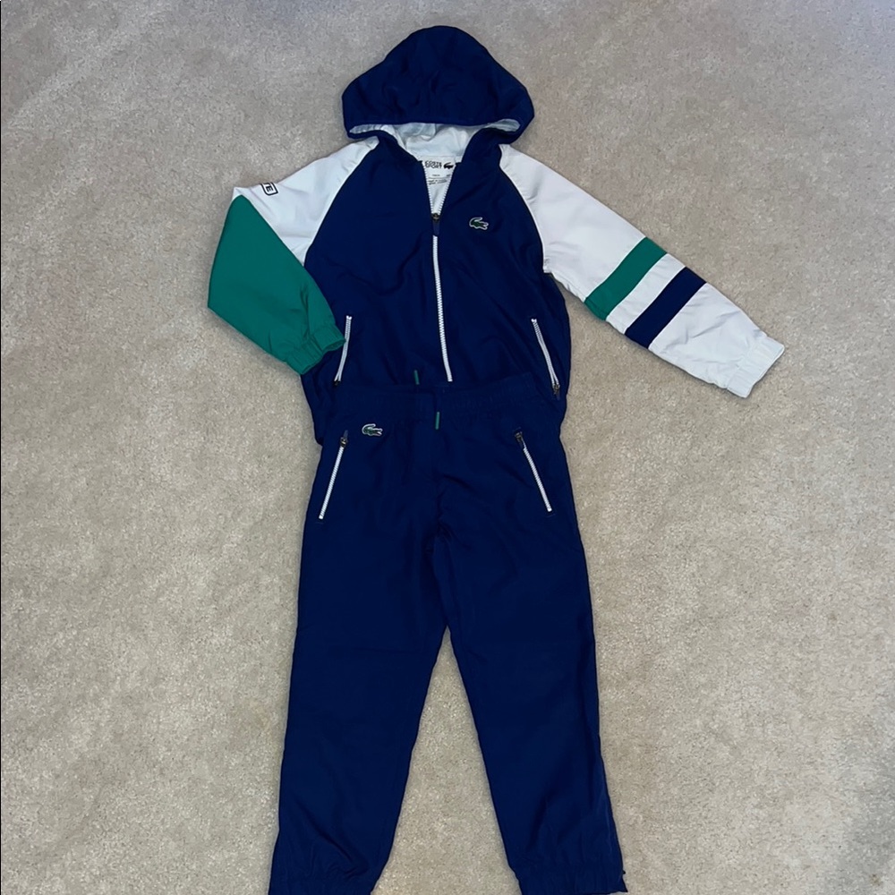 Lacoste Blue and Green Joggers set. Athletic Comfort